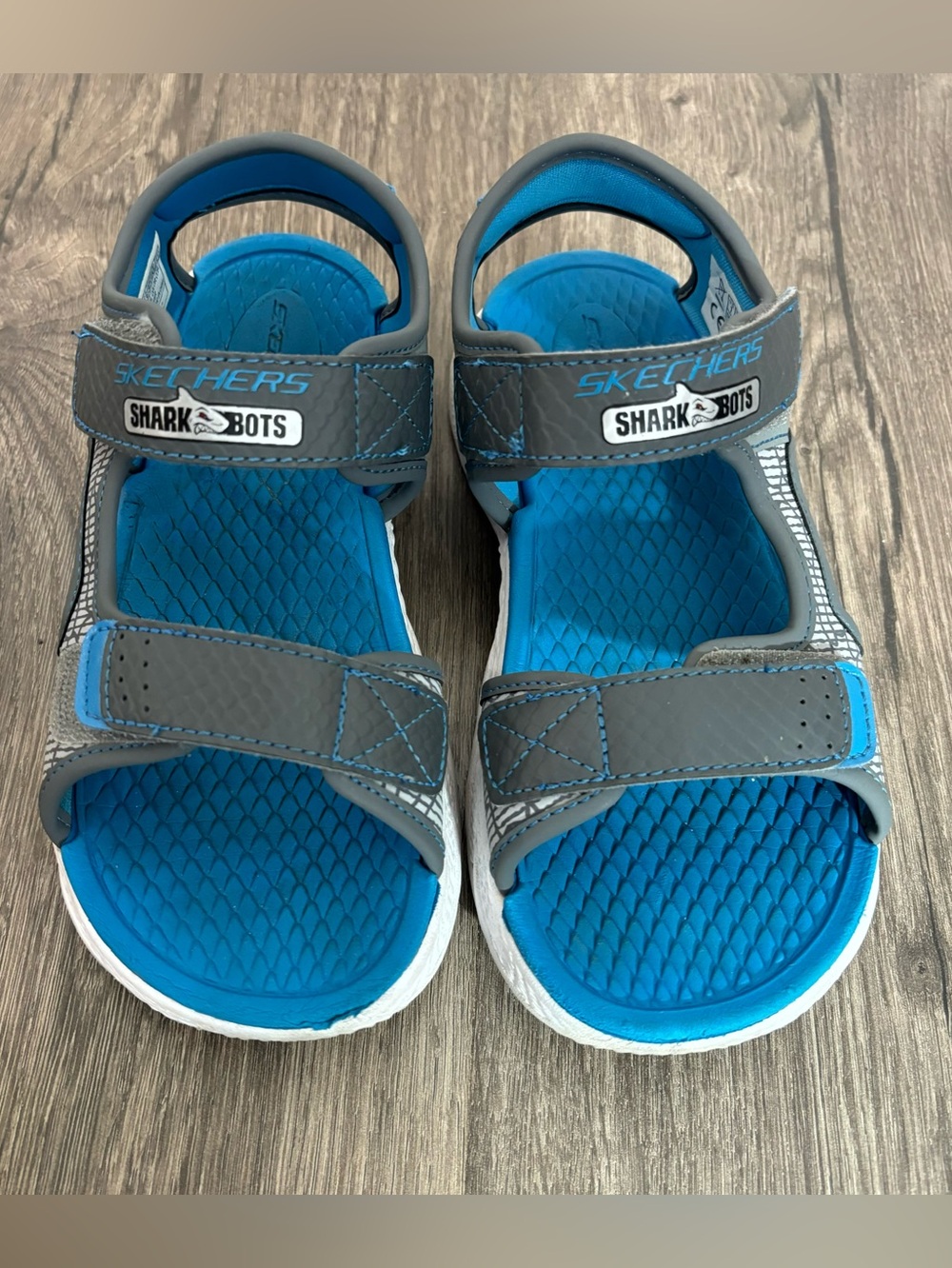 Skechers Creature Splash River Sandal Charcoal Blue Lights Up Size Little Boy 1